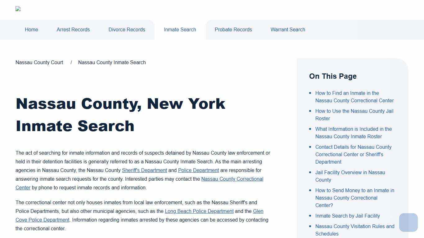 Nassau County Inmate Search Nassau County Court